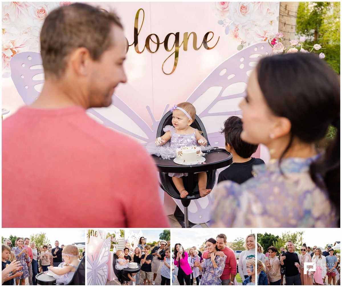 Scottsdale Birthday Party, Butterfly Birthday Cake, Cake Smash Session, 