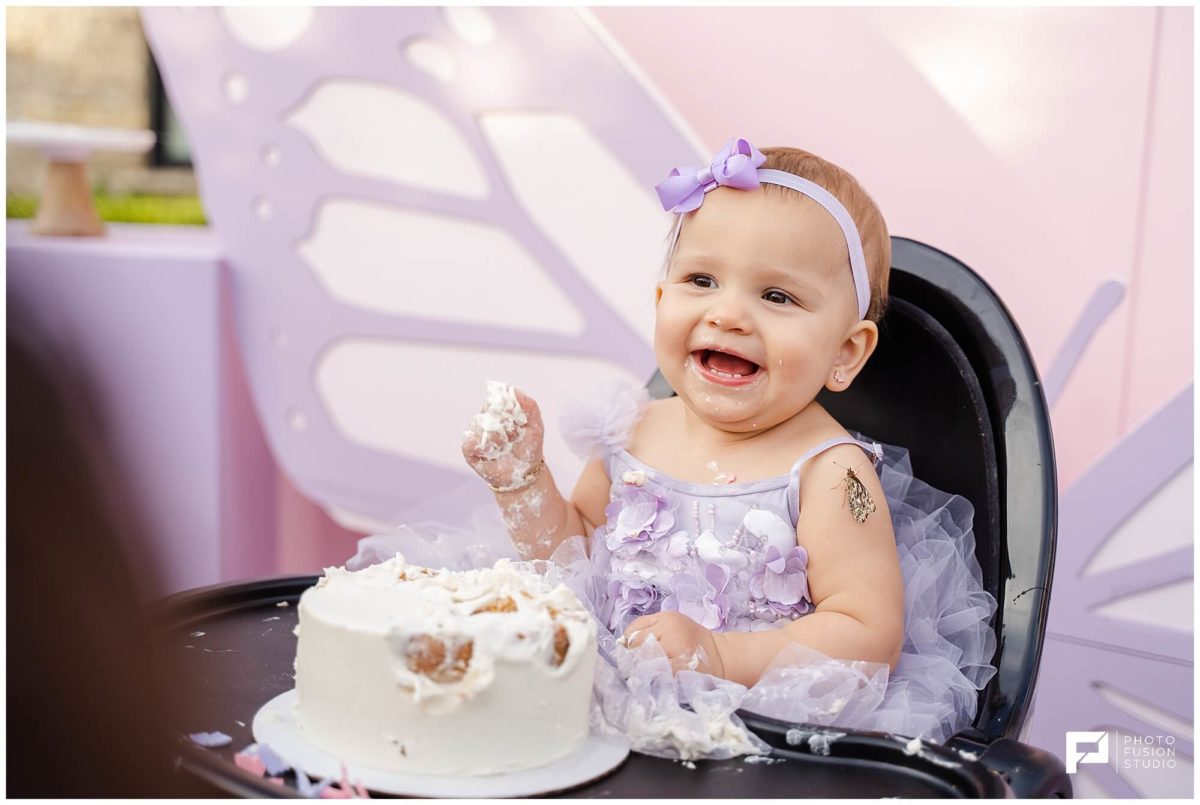 Scottsdale Birthday Party, Butterfly Birthday Cake, Cake Smash Session, 